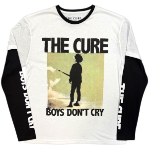 The Cure - Boys Dont Cry Box Uni Wht/Bl Layered Longsleeve in the group MERCHANDISE / T-shirt / Pop-Rock at Bengans Skivbutik AB (5643857r)