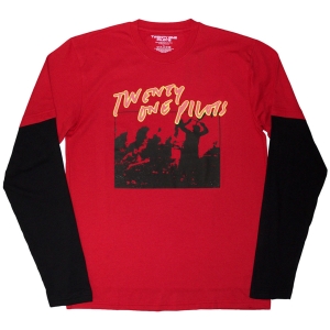 Twenty One Pilots - Live Scribble Uni Red/Bl Layered Longsle (L) in the group MERCHANDISE / T-shirt / Pop-Rock at Bengans Skivbutik AB (5644771)