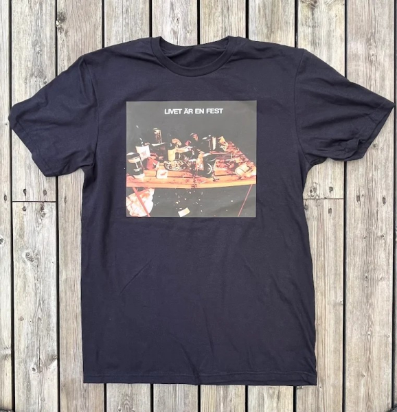 Nationalteatern - T-Shirt Livet Är En Fest in the group MERCH / Clothing / T-shirts at Bengans Skivbutik AB (5645367r)