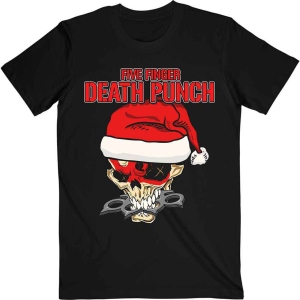 Five Finger Death Punch - Santa Knucklehead Uni Bl T-Shirt in the group MERCHANDISE / T-shirt / Heavy Metal at Bengans Skivbutik AB (5648197r)