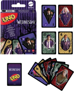 Mattel Games  - Uno: Wednesday in the group MERCHANDISE / Board Games / TV series at Bengans Skivbutik AB (5648491)