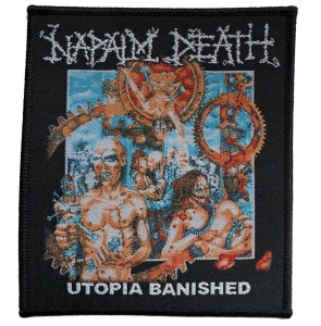 Napalm Death - Patch Utopia Banished Black Border in the group MERCHANDISE / Patch / Heavy Metal at Bengans Skivbutik AB (5648780)