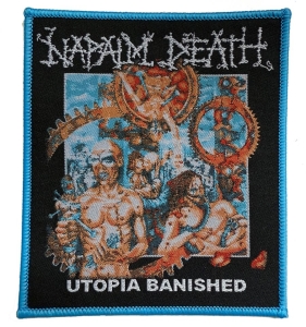 Napalm Death - Patch Utopia Banished Blue Border ( in the group MERCHANDISE / Patch / Heavy Metal at Bengans Skivbutik AB (5648781)
