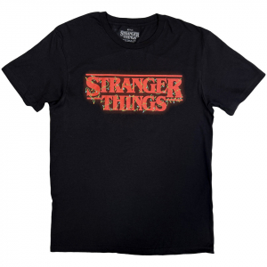 Stranger Things - Logo With Christmas Lights Uni Bl T-Shirt (XL) in the group MERCHANDISE / T-shirt / Soundtrack at Bengans Skivbutik AB (5648936)