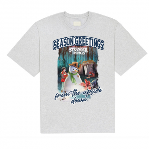 Stranger Things - Greetings Uni Grey T-Shirt in the group MERCHANDISE / T-shirt / Soundtrack at Bengans Skivbutik AB (5649142r)