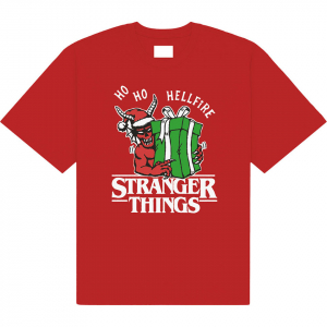 Stranger Things - Ho Ho Hellfire Uni Red T-Shirt in the group MERCHANDISE / T-shirt / Soundtrack at Bengans Skivbutik AB (5649148r)