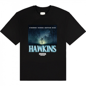 Stranger Things - Happen Here Uni Bl T-Shirt in the group MERCHANDISE / T-shirt / Soundtrack at Bengans Skivbutik AB (5649163r)