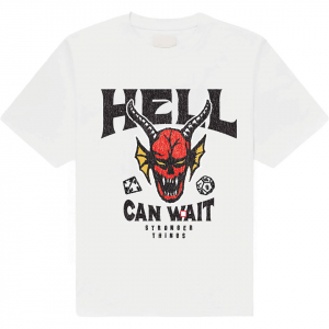 Stranger Things - Hell Can Wait Uni Wht T-Shirt in the group MERCHANDISE / T-shirt / Soundtrack at Bengans Skivbutik AB (5649169r)