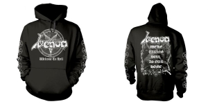 Venom - Hood - Welcome To Hell (White) (S) in the group MERCHANDISE / Hoodies / Hårdrock at Bengans Skivbutik AB (5650262)