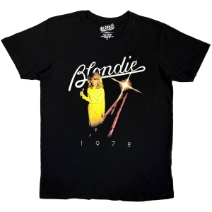Blondie - Yellow Dress 1978 Uni Bl T-Shirt in the group MERCHANDISE / T-shirt / Pop-Rock at Bengans Skivbutik AB (5653196r)
