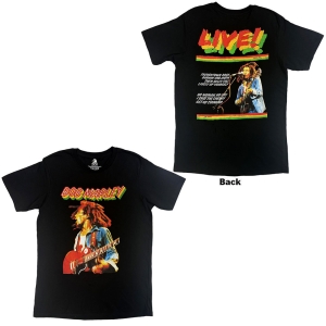 Bob Marley - Live Concert Uni Bl T-Shirt in the group MERCHANDISE / T-shirt / Reggae at Bengans Skivbutik AB (5653197r)