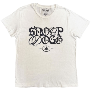 Snoop Dogg - Lettering Mash Up Uni Wht T-Shirt in the group MERCHANDISE / T-shirt / Nyheter / Hip Hop-Rap at Bengans Skivbutik AB (5657662r)