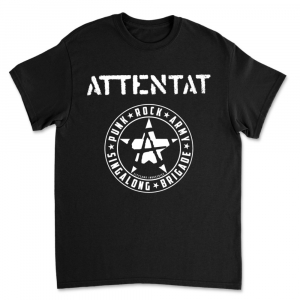 Attentat - Singalong (Black T-Shirt) in the group MERCHANDISE / T-shirt / Nyheter / Punk at Bengans Skivbutik AB (5659171r)