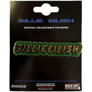 Billie Eilish - Glitter Logo Pin Badge in the group MERCHANDISE / Pin-Button Badge / Pop-Rock at Bengans Skivbutik AB (5663206)