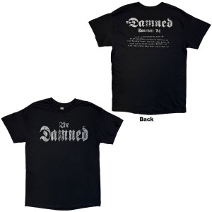 Damned - Damned Distressed Logo Eu Tour Summer 24 Uni Bl T-Shirt in the group MERCHANDISE / T-shirt / Nyheter / Punk at Bengans Skivbutik AB (5663335r)