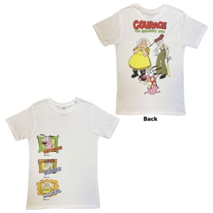 Courage The Cowardly Dog - F&B Jumbo Uni Wht T-Shirt in the group MERCHANDISE / T-shirt / Nyheter / at Bengans Skivbutik AB (5663597r)