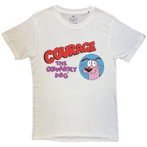 Courage The Cowardly Dog - Logo Uni Wht T-Shirt in the group MERCHANDISE / T-shirt / Nyheter / at Bengans Skivbutik AB (5663598r)