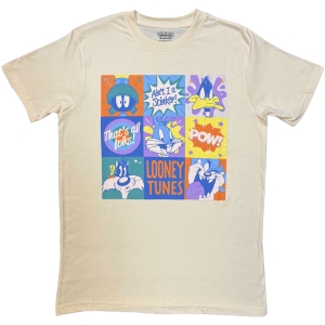 Looney Tunes - That's All Folks! Grid Pastel Uni Natrl T-Shirt in the group MERCHANDISE / T-shirt / Nyheter / at Bengans Skivbutik AB (5665546r)