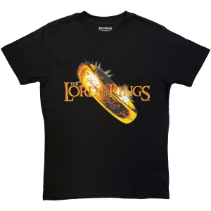 Lord Of The Rings - Shiny Gold Ring Uni Bl T-Shirt in the group MERCHANDISE / T-shirt / Nyheter / Film-Musikal at Bengans Skivbutik AB (5665547r)