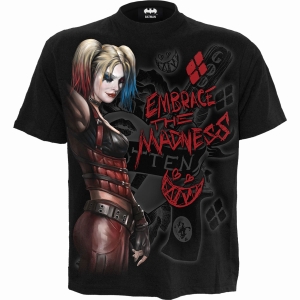 Dc Comics - Harley Quinn - Embrace Madness - T-Shirt in the group MERCHANDISE / T-shirt / Nyheter / Film-Musikal at Bengans Skivbutik AB (5666006r)
