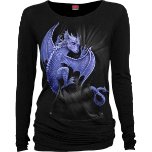 Spiral - Pocket Dragon - Ladies Longsleeve Baggy in the group MERCHANDISE / T-shirt / Nyheter / Övrigt at Bengans Skivbutik AB (5666394r)