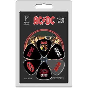 Ac/Dc - Logos Covers 6-Pack Plectrum Pack in the group MERCHANDISE / Merch / Kommande / Hårdrock at Bengans Skivbutik AB (5667675)