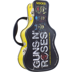 Guns N Roses - Logos Guitar Tin Uni 3-Pack Socks in the group MERCHANDISE / Strumpor /  /  at Bengans Skivbutik AB (5667737)