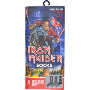 Iron Maiden - Logos Gift Box Uni 3-Pack Socks in the group MERCHANDISE / Strumpor /  /  at Bengans Skivbutik AB (5667745)
