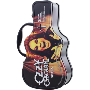Ozzy Osbourne - Logos Guitar Tin Uni 3-Pack Socks in the group MERCHANDISE / Strumpor / / at Bengans Skivbutik AB (5667758)