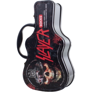 Slayer - Logos Guitar Tin Uni 3-Pack Socks in the group MERCHANDISE / Strumpor /  /  at Bengans Skivbutik AB (5667782)
