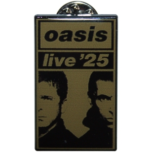 Oasis - Live 25 Gold Split Faces Pin Badge in the group MERCHANDISE / Pin-Button Badge / / at Bengans Skivbutik AB (5668615)