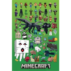 Game Poster - Minecraft (Character Montage)  Poster 91,5 X 61 Cm in the group MERCHANDISE / Poster / Game Soundtrack at Bengans Skivbutik AB (5669222)