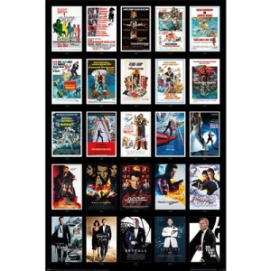 Movie Poster  - James Bond (25 Films)  Poster 91,5 X 61 Cm in the group MERCHANDISE / Poster / Soundtrack at Bengans Skivbutik AB (5669244)