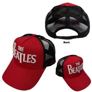 The Beatles - Drop T Logo & Apple Red/Bl Mesh-Back Cap in the group MERCHANDISE / Cap /  /  at Bengans Skivbutik AB (5671087)