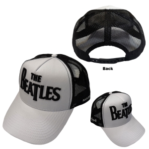 The Beatles - Drop T Logo & Apple Wht/Bl Mesh-Back Cap in the group MERCHANDISE / Cap /  /  at Bengans Skivbutik AB (5671088)