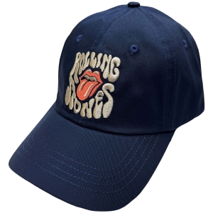 The Rolling Stones - Swirl Tongue Logo Navy Baseball Cap in the group MERCHANDISE / Cap /  /  at Bengans Skivbutik AB (5671120)