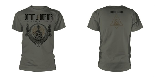 Dimmu Borgir - T/S Grand Serpent Rising (M) Milita in the group MERCHANDISE / T-shirt / Kommande / Hårdrock at Bengans Skivbutik AB (5673698)