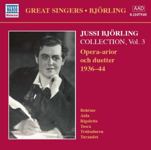 Björling Jussi - Björling Collection Vol. 3 in the group CD / Klassiskt,Övrigt at Bengans Skivbutik AB (567393)