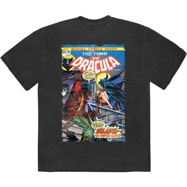Marvel Comics - Tomb Of Dracula Stone Wash Uni Bl T-Shirt in the group MERCHANDISE / T-shirt / Nyheter / Film-Musikal at Bengans Skivbutik AB (5674011r)