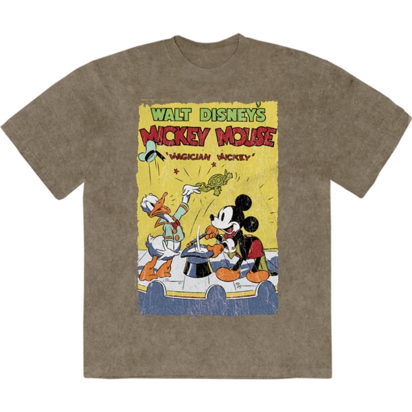 Disney - Mickey Magician Stone Wash Uni Green T-Shirt in the group MERCHANDISE / T-shirt / Nyheter / Film-Musikal at Bengans Skivbutik AB (5674019r)
