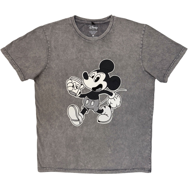 Disney - Mickey Vintage Walk Stone Wash Uni Grey T-Shirt in the group MERCHANDISE / T-shirt / Nyheter / Film-Musikal at Bengans Skivbutik AB (5674022r)