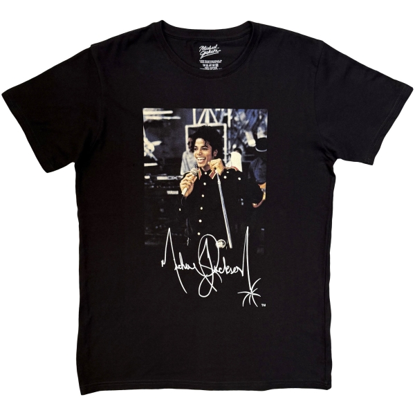 Michael Jackson - Signature Uni Bl T-Shirt in the group MERCHANDISE / T-shirt / Nyheter / Pop-Rock at Bengans Skivbutik AB (5674539r)