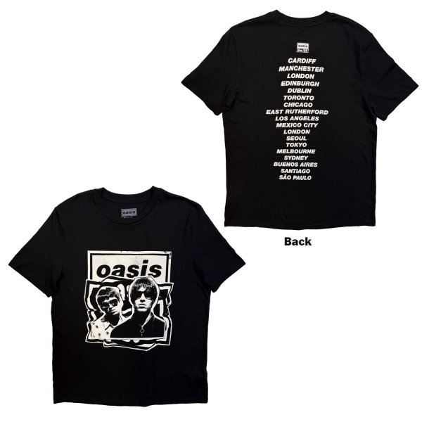 Oasis - Paper Cut Out Tour Bl T-Shirt in the group MERCHANDISE / T-shirt / Nyheter / Pop-Rock at Bengans Skivbutik AB (5674560r)