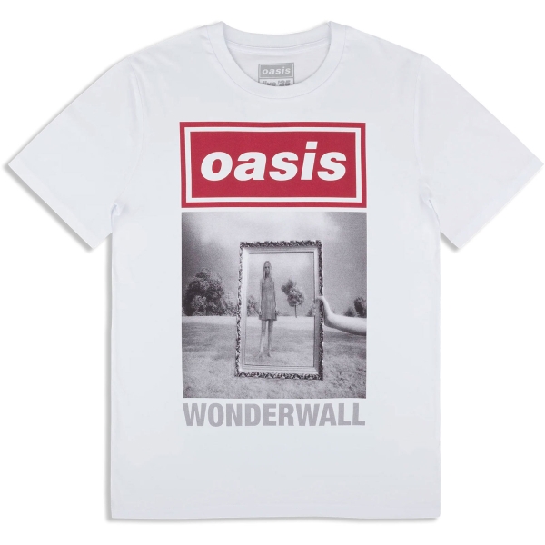 Oasis - Wonderwall Single Cover Wht T-Shirt in the group MERCHANDISE / T-shirt / Nyheter / Pop-Rock at Bengans Skivbutik AB (5674564r)