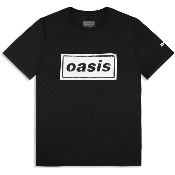 Oasis - Stencil Logo Bl T-Shirt in the group MERCHANDISE / T-shirt / Nyheter / Pop-Rock at Bengans Skivbutik AB (5674566r)