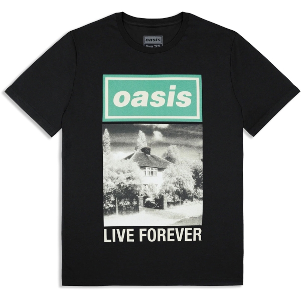 Oasis - Live Forever Single Cover Bl T-Shirt in the group MERCHANDISE / T-shirt / Nyheter / Pop-Rock at Bengans Skivbutik AB (5674569r)