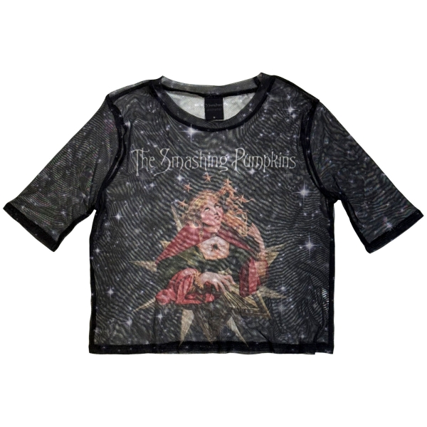 The Smashing Pumpkins - Mellon Collie Art 3 Lady Bl Mesh Crop T-Shirt in the group MERCHANDISE / T-shirt / Nyheter / Pop-Rock at Bengans Skivbutik AB (5674591r)