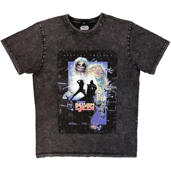 Star Wars - Rotj Silhouette Stone Wash Uni Bl T-Shirt in the group MERCHANDISE / T-shirt / Nyheter / Film-Musikal at Bengans Skivbutik AB (5674603r)