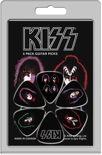 Kiss - Faces - Guitar Picks (6 Pack) in the group MERCHANDISE / Merch / Hårdrock at Bengans Skivbutik AB (5675511)