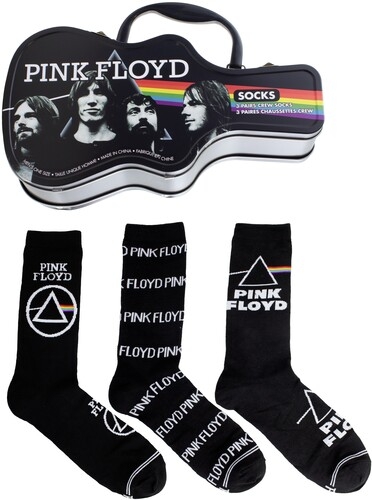 Pink Floyd - Crew Socks (3 Pack Collector Guitar Shape Tin) in the group MERCHANDISE / Strumpor / Pop-Rock at Bengans Skivbutik AB (5675516)